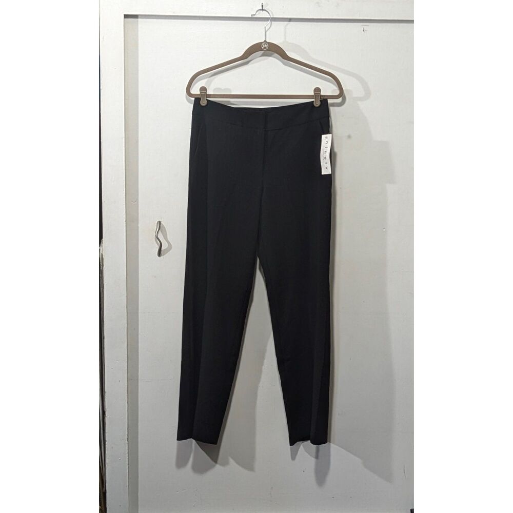 NINETY shimmery black pinstriped pants sz. 10 petite